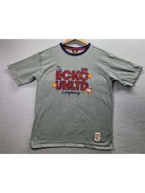 Marc ECKO UNLTD T-shirt Logo Since 1972 Black Gray Red Size Large